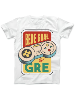 Koszulka Koszulka Damska Bede Grał w Gre Biała - Śmieszne T-Shirty z Nadrukami ?