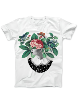 Koszulka Koszulka Damska Retro Kolaż Kobieta Biała - Śmieszne T-Shirty z Nadrukami ?