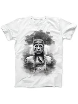 Koszulka Koszulka Damska Viking Woman Biała - Śmieszne T-Shirty z Nadrukami ?