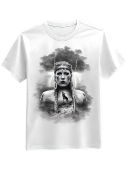Koszulka Koszulka Męska Viking Woman Biała - Śmieszne T-Shirty z Nadrukami ?