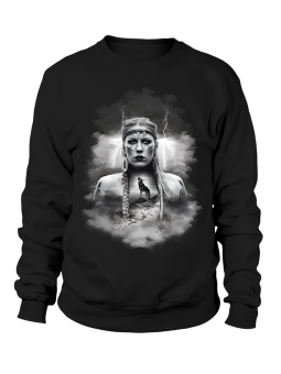Bluza Męska Viking Woman Czarna - Śmieszne T-Shirty z Nadrukami ?