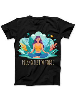 Koszulka Koszulka Damska Piękno Jest w Tobie Czarna - Śmieszne T-Shirty z Nadrukami ?