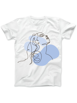 Koszulka Koszulka Damska Kobieta Lineart I Biała - Śmieszne T-Shirty z Nadrukami ?