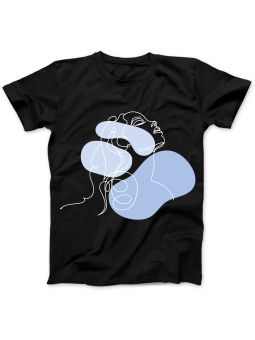 Koszulka Koszulka Damska Kobieta Lineart I Czarna - Śmieszne T-Shirty z Nadrukami ?