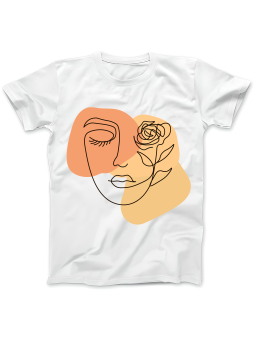 Koszulka Koszulka Damska Kobieta Lineart II Biała - Śmieszne T-Shirty z Nadrukami ?