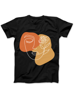 Koszulka Koszulka Damska Kobieta Lineart II Czarna - Śmieszne T-Shirty z Nadrukami ?