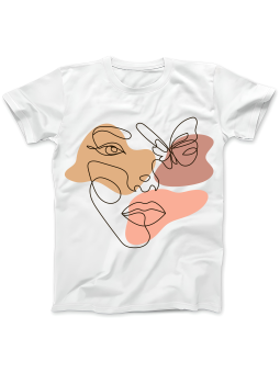 Koszulka Koszulka Damska Kobieta Lineart III Biała - Śmieszne T-Shirty z Nadrukami ?