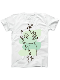 Koszulka Koszulka Damska Kobieta Lineart IV Biała - Śmieszne T-Shirty z Nadrukami ?