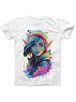 Koszulka Koszulka Damska Elf Woman Biała - Śmieszne T-Shirty z Nadrukami ?