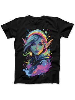 Koszulka Koszulka Damska Elf Woman Czarna - Śmieszne T-Shirty z Nadrukami ?