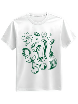 Koszulka Koszulka Męska Symbole Szczęścia Biała - Śmieszne T-Shirty z Nadrukami ?
