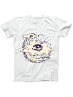 Koszulka Koszulka Damska Chmura z Okiem Biała - Śmieszne T-Shirty z Nadrukami ?