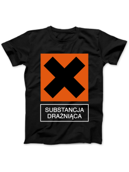 Koszulka Koszulka Damska Substancja Drażniąca Czarna - Śmieszne T-Shirty z Nadrukami ?
