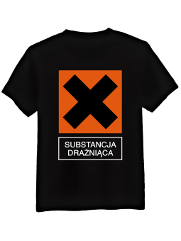 Koszulka Koszulka Męska Substancja Drażniąca Czarna - Śmieszne T-Shirty z Nadrukami ?