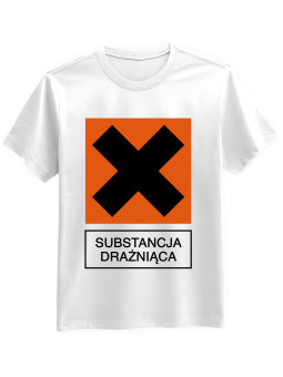 Koszulka Koszulka Męska Substancja Drażniąca Biała - Śmieszne T-Shirty z Nadrukami ?