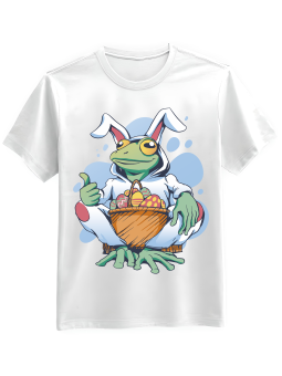 Koszulka Koszulka Męska Wielkanocna Żaba Biała - Śmieszne T-Shirty z Nadrukami ?