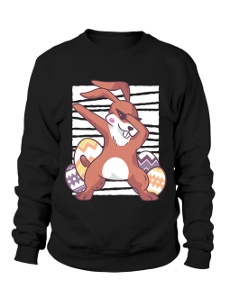 Bluza Damska Zając z Jajkami DAB Czarna - Śmieszne T-Shirty z Nadrukami ?