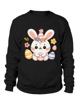 Bluza Damska Słodki Zajączek z Jajeczkami - Śmieszne T-Shirty z Nadrukami ?