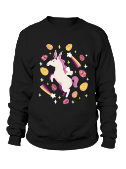 Bluza Damska Wielkanocny Jednorożec Czarna - Śmieszne T-Shirty z Nadrukami ?