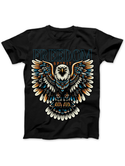 Koszulka Koszulka Damska Freedom Spirit Czarna - Śmieszne T-Shirty z Nadrukami ?