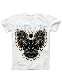 Koszulka Koszulka Damska Słodki Freedom Spirit Biała - Śmieszne T-Shirty z Nadrukami ?