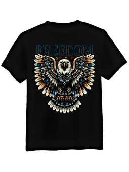 Koszulka Koszulka Męska Freedom Spirit Czarna - Śmieszne T-Shirty z Nadrukami ?