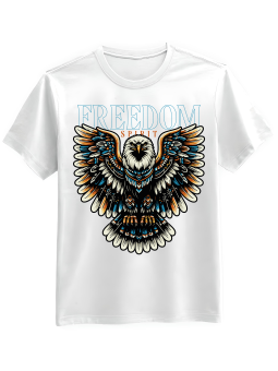 Koszulka Koszulka Męska Freedom Spirit Biała - Śmieszne T-Shirty z Nadrukami ?