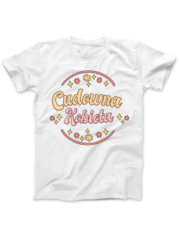 Koszulka Koszulka Damska Cudowna Kobieta Biała - Śmieszne T-Shirty z Nadrukami ?