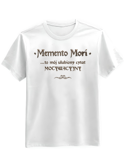 Koszulka Koszulka Męska 1670 Memento Mori Biała - Śmieszne T-Shirty z Nadrukami ?