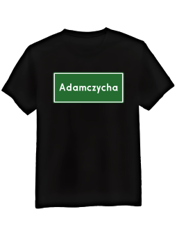 Koszulka Koszulka Męska 1670 Adamczycha Czarna - Śmieszne T-Shirty z Nadrukami ?