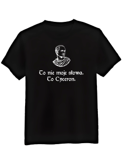 Koszulka Koszulka Męska 1670 To Cyceron Czarna - Śmieszne T-Shirty z Nadrukami ?