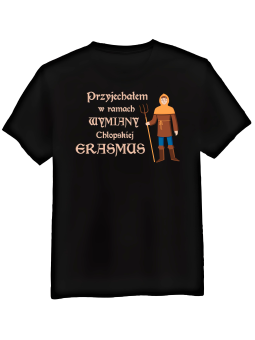 Koszulka Koszulka Męska 1670 Erasmus Czarna - Śmieszne T-Shirty z Nadrukami ?