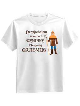 Koszulka Koszulka Męska 1670 Erasmus Biała - Śmieszne T-Shirty z Nadrukami ?