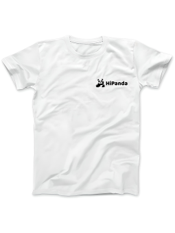 Koszulka Koszulka Damska HiPanda z Nadrukiem na Piersi Biała - Śmieszne T-Shirty z Nadrukami ?