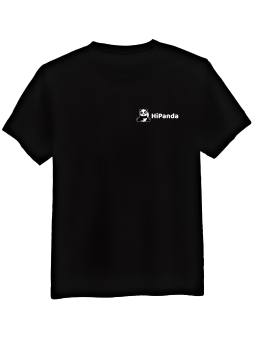 Koszulka Koszulka Męska HiPanda z Nadrukiem na Piersi Czarna - Śmieszne T-Shirty z Nadrukami ?