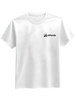 Koszulka Koszulka Męska HiPanda z Nadrukiem na Piersi Biała - Śmieszne T-Shirty z Nadrukami ?