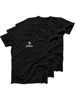 Koszulka Zestaw 3x Koszulka Damska HiPanda Czarna - Śmieszne T-Shirty z Nadrukami ?