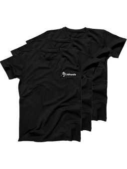 Koszulka Zestaw 3x Koszulka Męska HiPanda z Nadrukiem na Piersi Czarna - Śmieszne T-Shirty z Nadrukami ?