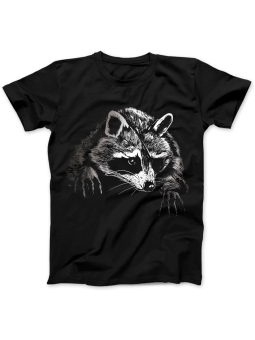 Koszulka Koszulka Damska Szop z Gitarą Czarna - Śmieszne T-Shirty z Nadrukami ?