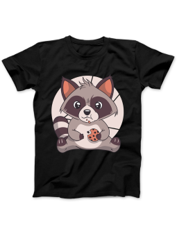 Koszulka Koszulka Damska Szop z Gitarą Czarna - Śmieszne T-Shirty z Nadrukami ?