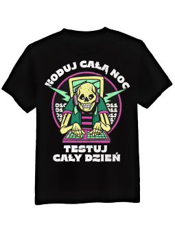 Koszulka Męska Koduj Całą Noc