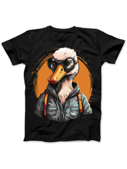 Koszulka Koszulka Damska Szop z Gitarą Czarna - Śmieszne T-Shirty z Nadrukami ?