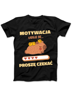Koszulka Koszulka Damska Szop z Gitarą Czarna - Śmieszne T-Shirty z Nadrukami ?