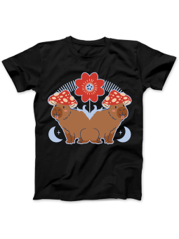 Koszulka Koszulka Damska Szop z Gitarą Czarna - Śmieszne T-Shirty z Nadrukami ?