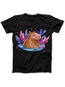 Koszulka Koszulka Damska Szop z Gitarą Czarna - Śmieszne T-Shirty z Nadrukami ?