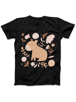 Koszulka Koszulka Damska Szop z Gitarą Czarna - Śmieszne T-Shirty z Nadrukami ?