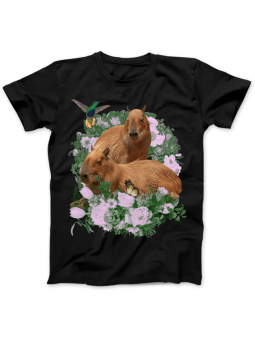 Koszulka Koszulka Damska Szop z Gitarą Czarna - Śmieszne T-Shirty z Nadrukami ?