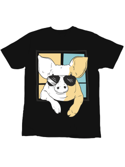 Koszulka Koszulka Dziecięca Pies Tenisista Czarna - Śmieszne T-Shirty z Nadrukami ?