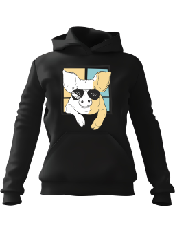 Bluza Męska z kapturem Chiński Smok W Dymie Czarna - Śmieszne gadżety z Nadrukami ?