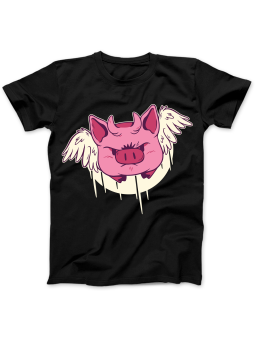 Koszulka Koszulka Damska Szop z Gitarą Czarna - Śmieszne T-Shirty z Nadrukami ?